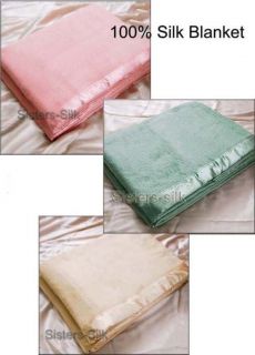 Luxurious&Warm 100% Silk Blanket~70x87​●2 kg/4.4lbs