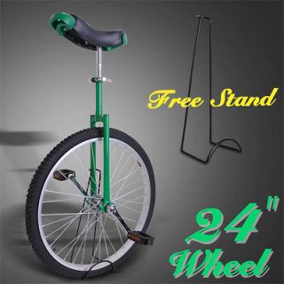 24 Wheel Unicycle Leakproof Butyl Tire Free Stand Adjustable Cycling 