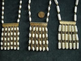 VINTAGE JEWELRY LOT 3 GREAT LOOK CHEAP WHITE GOLDTONE DANGLE 
