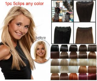 one piece human hair extensions in Womens Hair Extensions