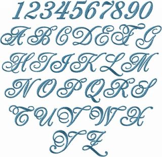 ABC Designs Monogram 2 Alphabet Machine Embroidery designs 4x4 hoop 