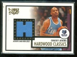 MEMPHIS GRIZZLIES CHUCKY ATKINS GAME USED JERSEY CARD