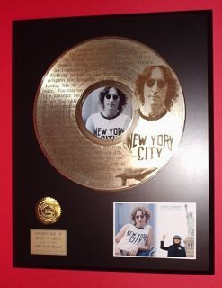 John Lennon Beatles Imagine Laser Etched Words 24k Gold LP R&R Gift 