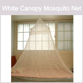 White Color Canopy Mosquito net Hoop Lace Bed Insect Bug Protect 