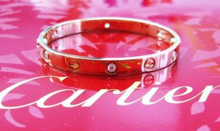 Cartier 18KT 6 Diamond Love Bracelet YG Sz 16 K51047