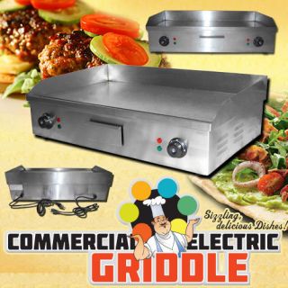 29 Commercial DOUBLE Electric Griddle Stainless Steel Flat Top 73CM 