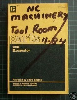   235 Excavator Parts Manual Catalog book shop list crawler index