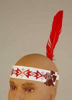 Indian Native American Feather Headband Quill Head Band Dress Costume 