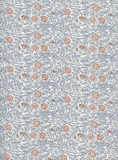 Rare ROSE & HUBBLE Art Nouveau WILLIAM MORRIS Fabric SWEET BRIAR Teal