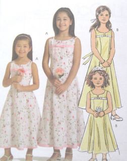girls lined dress pattern 5309 yoke vary shoulder strap more