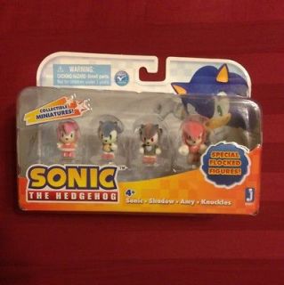 SONIC The Hedgehog Collectible Minatures Figures 4 Pack SDCC Flocked 