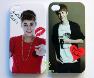   Justin Bieber Hard Back Case Cover for iphone 4 4S justin bieber kiss