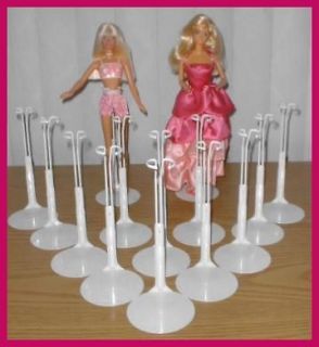 FREE U.S. SHIPPING 6 White KAISER Barbie Doll Stands Fashion Royalty 