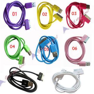   Sync USB Data Cable & Charger Cord for Iphone 4G 3G 3GS Ipod Colorful