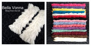 Baby Toddler Girls Ruffled LACE LEG WARMERS Petti Antique Style Lace 