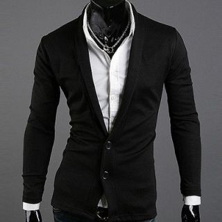 Free ship Mens Slim Styllish Suit fit Two Button Casual Blazer Coat 