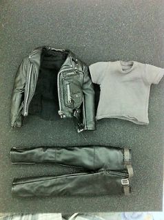 hot toys DX10 Terminator 2 T2 T800 new real leather jacket pants 