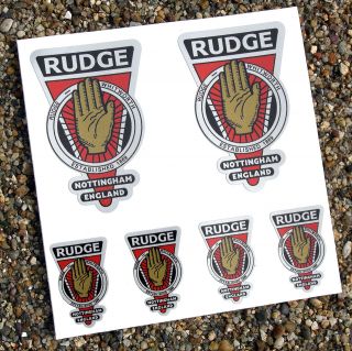 RUDGE WHITWORTH (Raleigh) Vintage style Head Cycle Bike GOLD Stickers