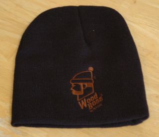 Stihl Wood Boss Knit Hat / Cap / Beanie in Black with Brown 