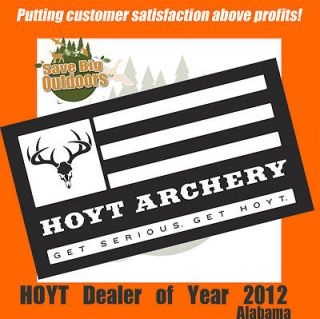 NEW HOYT Archery Flag Auto Decal Show Pride n Carbon Element Spider 