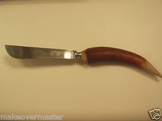 Brown & Bigelow Stag Antler Handled Forged SS Knife Made in Germany