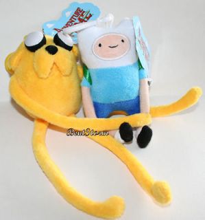   Time With Finn and Jake 2X Plush Clip On Backpack Toy Doll Set