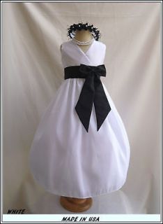 2012 NEW WHITE TURQUOISE FLOWER GIRL DANCING DRESS 1 2 4 6 8 10 12 14
