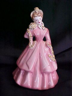 Vintage Florence Ceramic Pink Irene Woman Doll Figurine