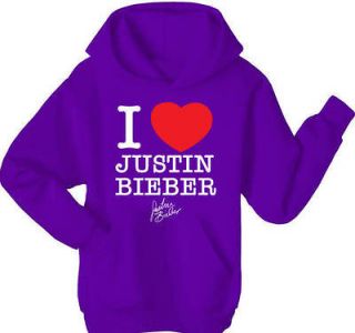 Love Justin Bieber Hoodie Top   All Sizes and Colours   JB Signature 