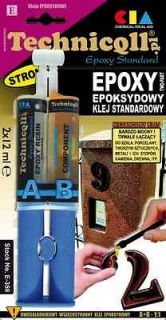 EPOXY STANDARD ADHESIVE GLUE   STRONG, 2x12ml for plastics, wood 