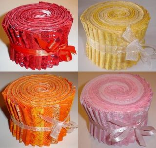  , Pink, Orange Fabric Jelly Rolls From Jelly Roll Fabric Company