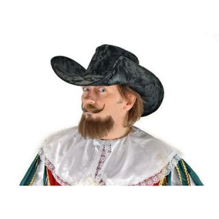 musketeer black hat swordsman costume accessory