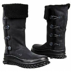New Womens Size 5 NIKE ACG VALENKA 2 Black Winter Leather Boots Shoes 
