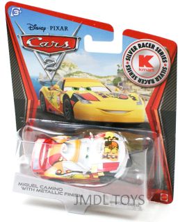 Disney Pixar Cars 2 KMART DAY 9 SILVER RACER MIGUEL CAMINO METALLIC 