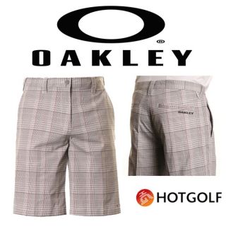 OAKLEY SWAGGER RORY MCILROY SHORTS GREY / WHITE CHECK ALL SIZES 