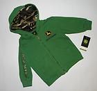 John Deere Green Camo Hoodie Hooded Sweatshirt Jacket NWT