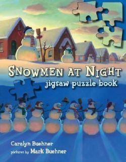 Snowmen at Night Jigsaw Puzzle Book by Caralyn Buehner 2007, Hardcover 