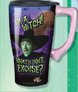 WIZARD of OZ Im A Witch TRAVEL COFFEE MUG Tea Wicked Witch
