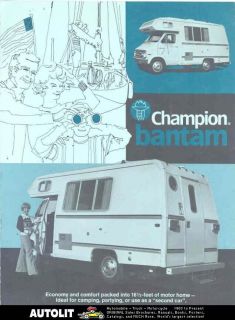 1976 champion bantam dodge motorhome rv brochure  