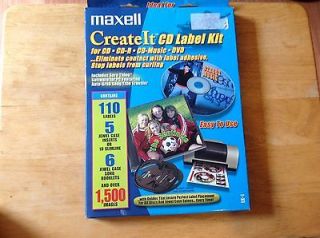 maxell create it cd label kit  7
