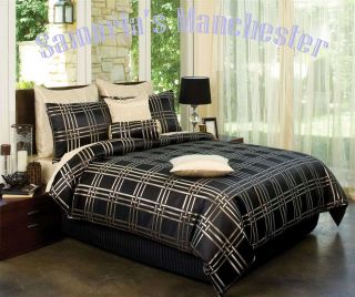 FONTAINE   SANDERSON QUEEN BED QUILT COVER SET + N ROLL   BRAND NEW