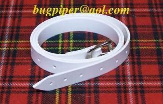 Scottish Military White Plastic Sporran Strap/Belt 4 Kilt