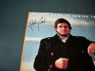 Johnny Cash Framed Authentic Hand Signed Vinyl Lp Record Country Music 