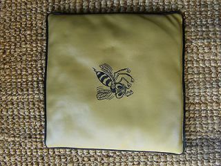   Cool Vintage Stadium Seat Cushion With Hornet Gold & Black Pleather