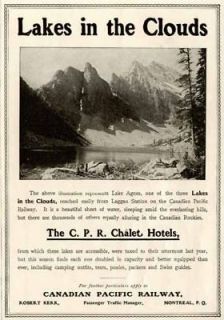 1903 Canadian Pacific Railway Lake In The Clouds Chalet Hotel 