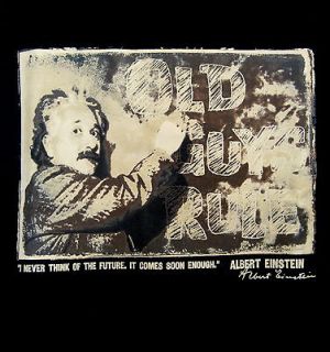Albert Einstein Future Old Guys Rule Tee Shirt Large