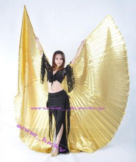New Belly Dance Costume bifurcate Isis Wings Gold color