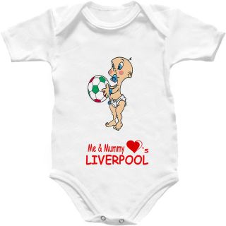 Baby Grow FOOTBALL Liverpool Babygro Shirt Top Kit Mum