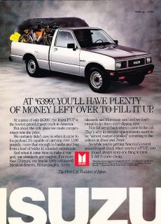 1987 Isuzu Pup Pickup Truck   6399   Classic Vintage Advertisement Ad 
