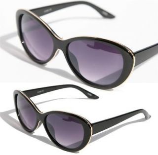   Retro Vintage Designer Inspired Sunglasses Womens bold Black Gold